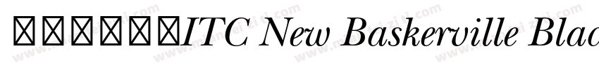 思源黑體加粗ITC New Baskerville Black Reg字体转换